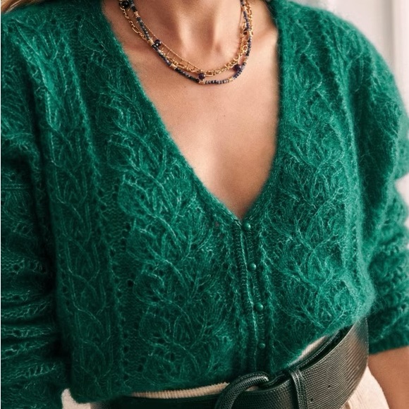 Sezane Lison Jumper in Emerald Green Size Medium - Picture 3 of 14
